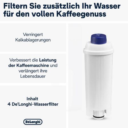 🚰 4er Pack DeLonghi DLSC321 Original Wasserfilter für 29,99€ (statt 40€)