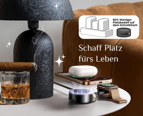 🔋 LISEN Apple MagSafe Ladegerät für iPhone, Watch & AirPods, 15W für 19,99€ (statt 100€)
