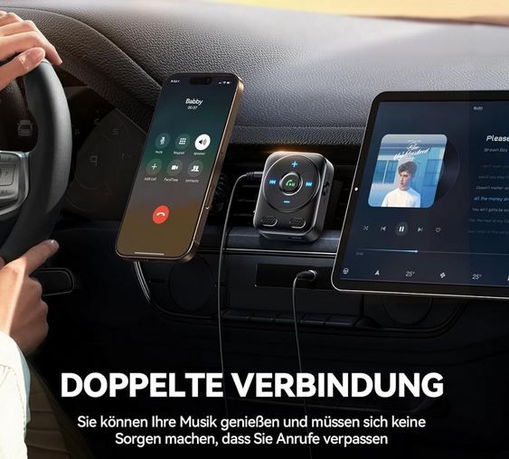 🎵 Joyroom Auto Bluetooth Adapter mit AUX & Mic für 7,49€ (statt 15€)