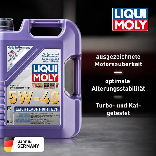 🛢️ 5 Liter Liqui Moly Leichtlauf High Tech 5W 40 Motoröl für 32€ (statt 40€)