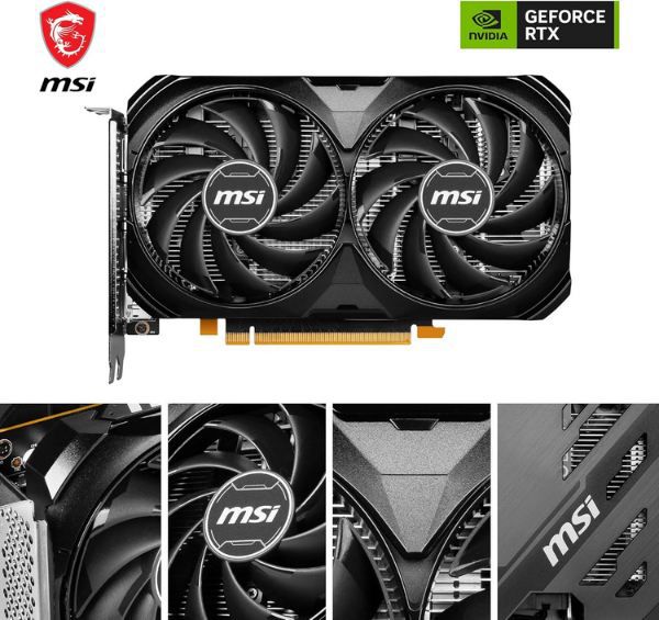 🖥️ MSI GeForce RTX 4060 Ventus 2X Black 8G OC Grafikkarte für 281,99€ (statt 304€)