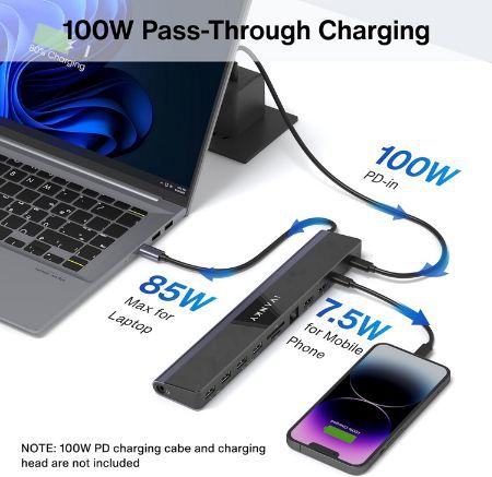 🖥️ Ivanky 12 in 1 USB C Docking Station mit Dual Monitor 4K@60Hz für 24,99€ (statt 60€)