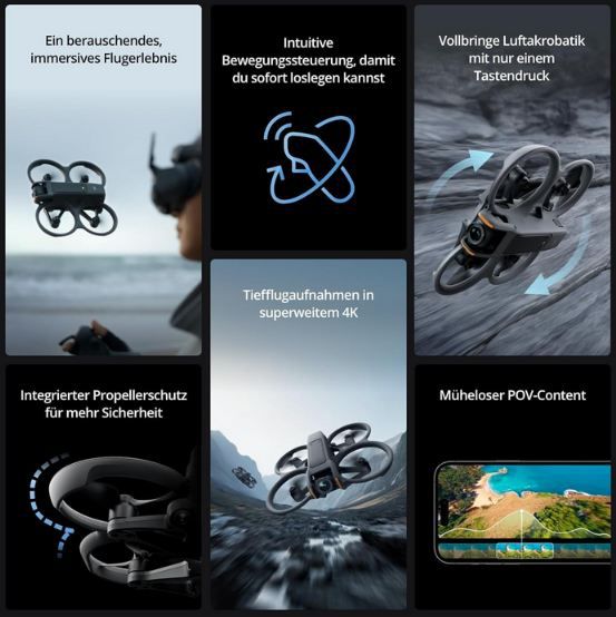 🚁 DJI Avata 2 Explorer Combo 3 Akkus + Goggles Integra & RC Motion 2 für 919€ (statt 999€)