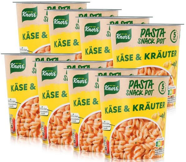 🍝 8er Pack Knorr Pasta Pot Käse & Kräuter ab 7,13€ (statt 12€)
