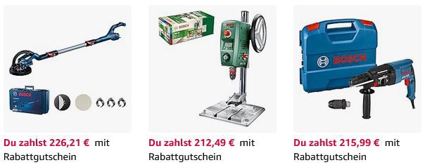 🧰 Amazon: Bis zu 15% Rabatt auf Bosch Professional Werkzeuge   z.B.