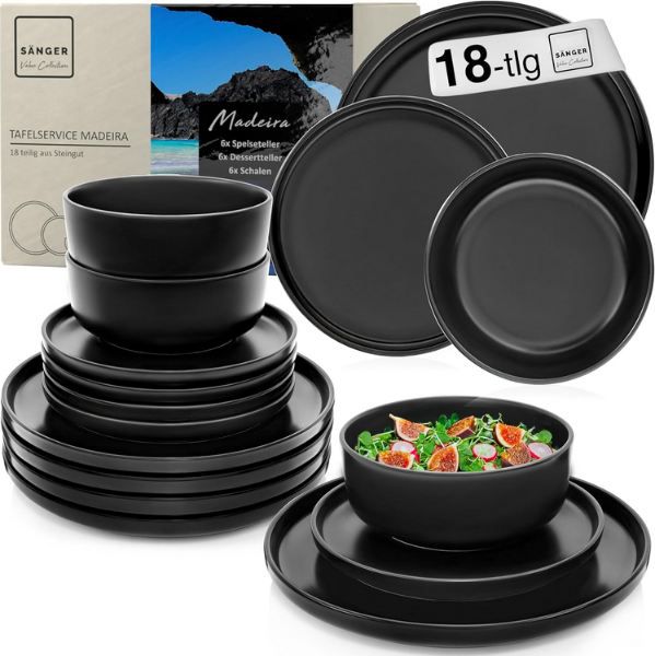 🍽️ Sänger Madeira Steingut Geschirr Set, 18-tlg. für 56,99€ (statt 109€)