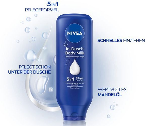 🧴 5 x Nivea In Dusch Body Milk, 400ml ab 13,91€ (statt 22€)