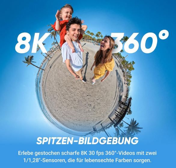 🎥 Insta360 X5 8K 360° Kamera Starter Bundle für 605€ (statt 650€)