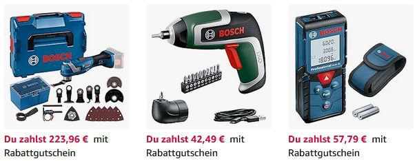 🧰 Amazon: Bis zu 15% Rabatt auf Bosch Professional Werkzeuge   z.B.