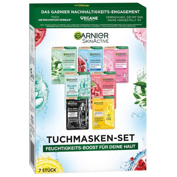 🎭 3 x 7er Pack Garnier Tuchmasken Set ab 27,84€ (statt 39€)