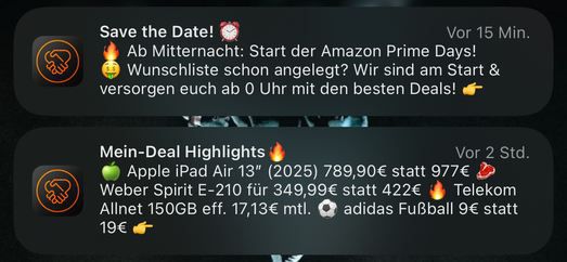 ⁉️ An die Android Mein Deal App Nutzer: App Push Mitteilung bekommen? Bitte kommentieren!