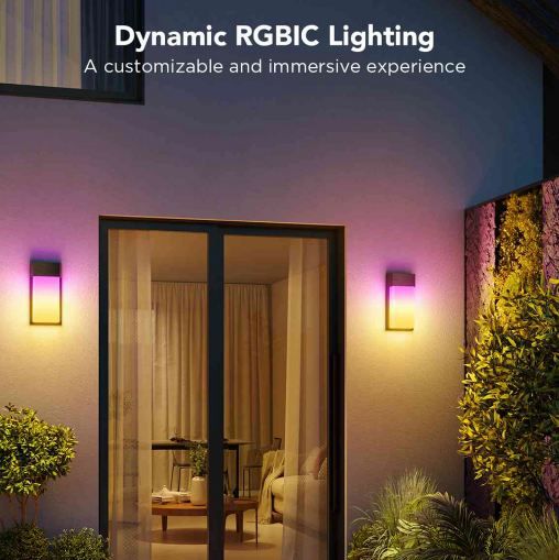 💡 2er Set Govee RGBICWW Outdoor Wall Light für 119,95€ (statt 140€)