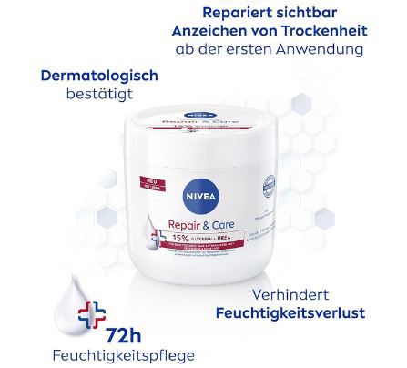 🧴 5 x 400ml NIVEA BODY Repair & Care Urea ab 28,78€ (statt 35€)