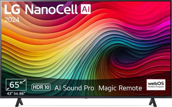 📺 LG 65NANO81T6A 65 NanoCell 4K TV mit HDR10 für 499€ (statt 555€)