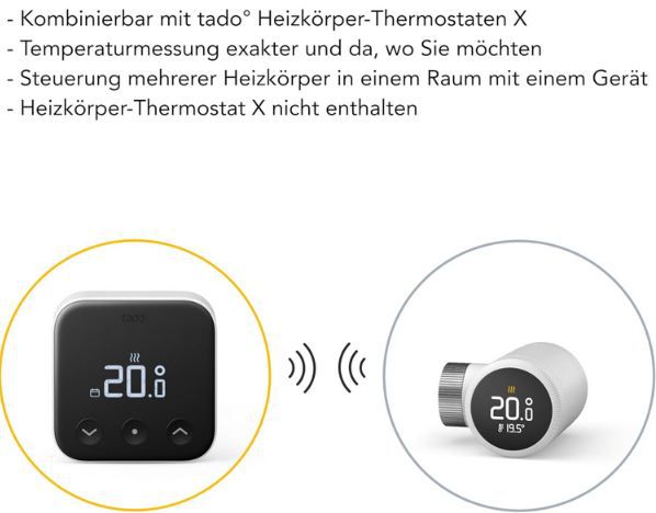 🥶 tado° Funk Temperatursensor X (nicht kompatibel mit tado° V3+) für 59,99€ (statt 94€)