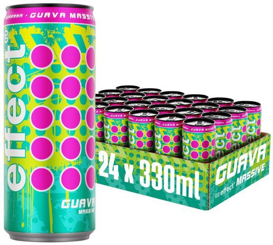 🥤 24er Pack effect Energy Drink Guava Massive, 0,33L für 19,99€ (statt 27€)
