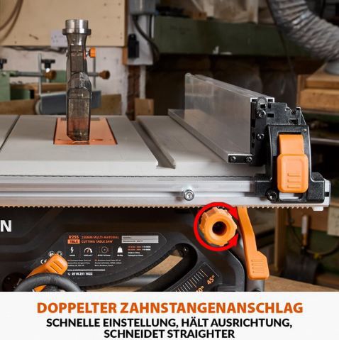 🪚 Evolution Power Tools R255TBL+ Tischsäge für 390,99€ (statt 460€)