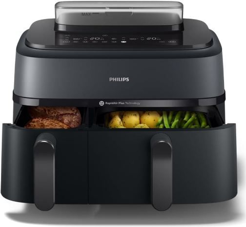 🍟 Philips Steam Airfryer 5000 Series Dual Basket, 9L für 219,99€ (statt 260€)