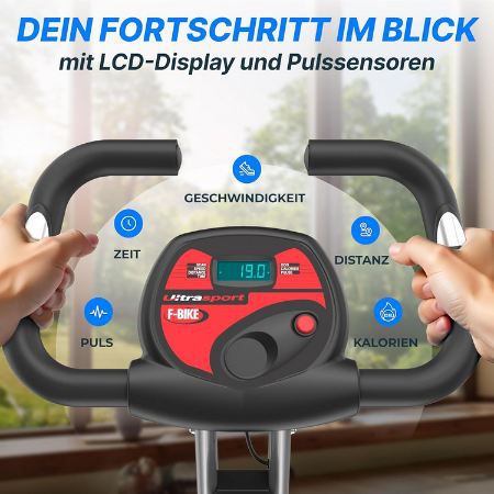 🚲 Ultrasport F Bike Heimtrainer, Klappbar, bis 130KG für 101,98€ (statt 140€)