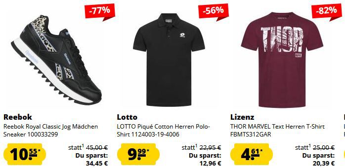 🔥 SportSpar RambaZamba Sale mit großen Rabatten   z.B. Marvel Thor Shirt ab 4,61€