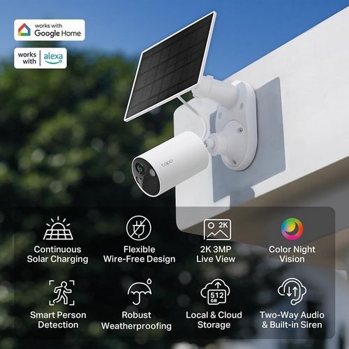 📷 TP Link Tapo TC82 Kit 2K 3MP Kamera mit Solarpanel für 44,99€ (statt 62€)