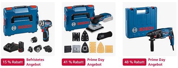 🔥 Prime Day: 🧰 Bosch Professional Werkzeug stark reduziert   z.B. Oberfräse für 99€ (statt 126€)