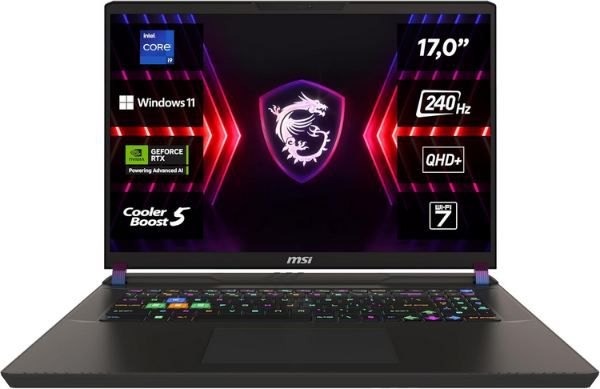 💻 MSI Vector 17 HX 17 QHD+ Gaming Laptop mit i9 14900HX + RTX 4080 für 2.199€ (statt 2.807€)