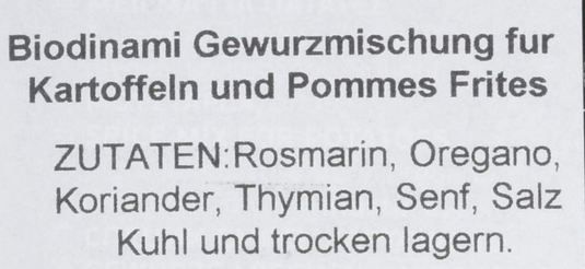 🍟 5er Pack Biodinami Gewürzmischung für Kartoffeln & Pommes für 2,70€ (statt 4€)