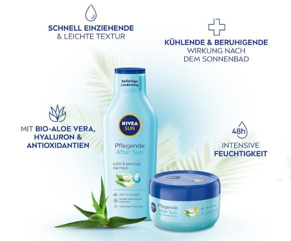 🌞 NIVEA SUN After Sun Lotion mit Bio Aloe Vera & Hyaluron ab 4,49€ (statt 7,45€)