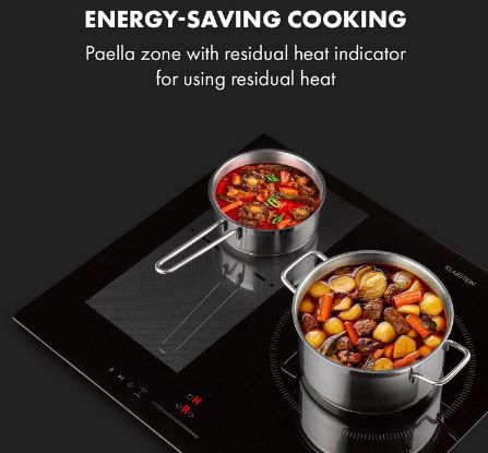 🍲 Klarstein Induktionskochfeld mit 3 Platten + Touch Display für 133,44€ (statt 208€)