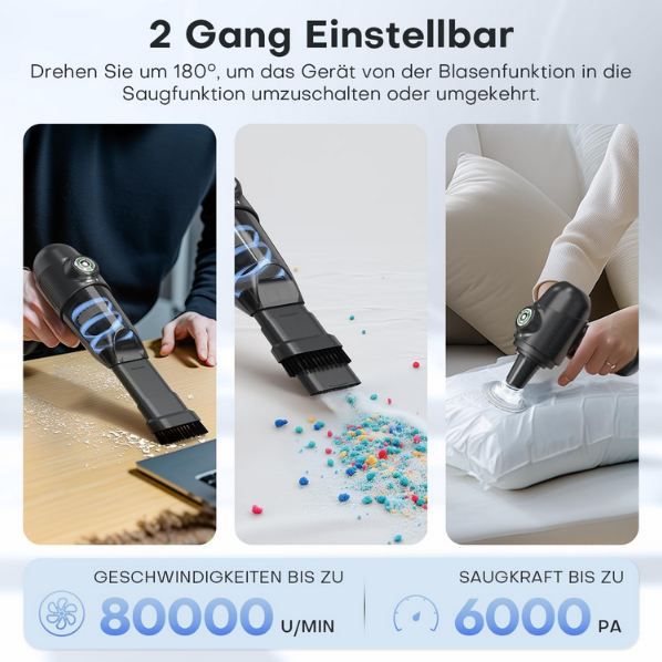 💨 Goamge Elektrisches Akku Druckluftgebläse mit Saugfunktion für 14,39€ (statt 20€)