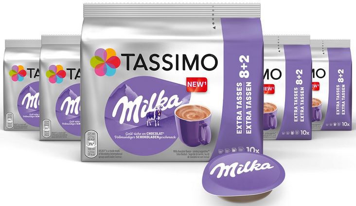 ☕ 5 x 10er Pack Tassimo Milka Kakao Kapseln ab 21,59€ (statt 30€)