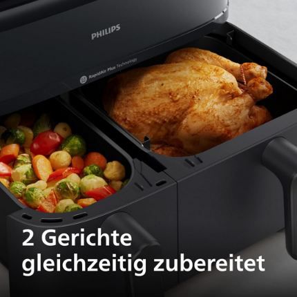 🍟 Philips Steam Airfryer 5000 Series Dual Basket, 9L für 219,99€ (statt 260€)