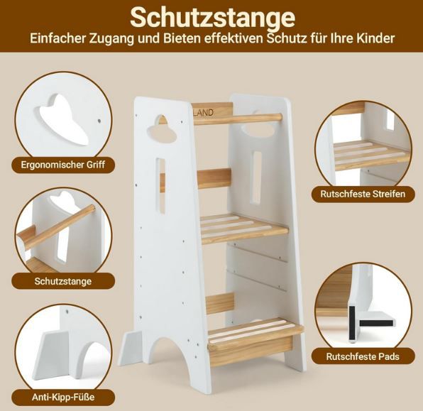 👶🏻 Cosyland Lernturm ab 1 Jahr mit Kippschutz für 61,35€ (statt 80€)