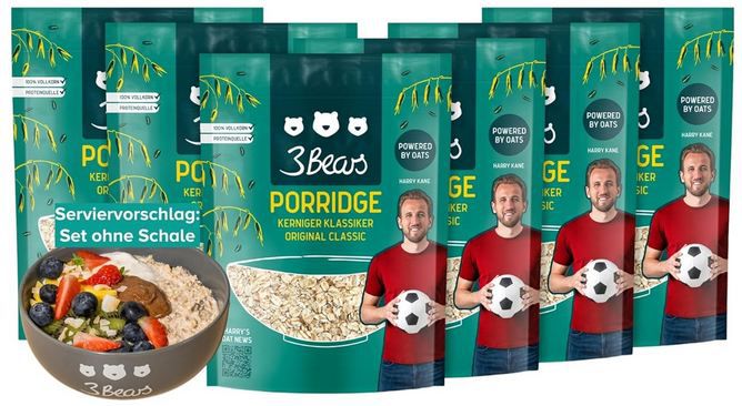 🥣 6er Pack 3Bears Porridge Kerniger Klassiker je 400g für 16,96€ (statt 23€)