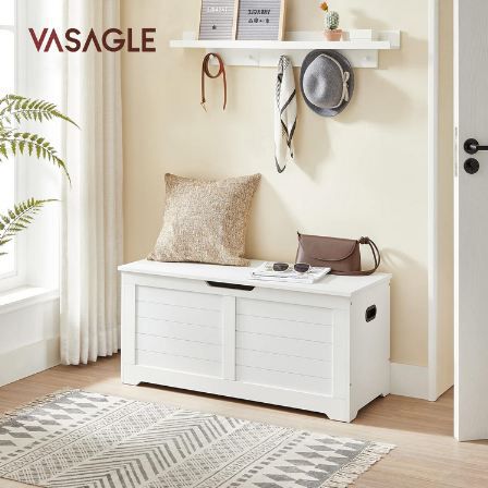 Vasagle Sitzbank mit Stauraum im Landhausstil für 44,99€ (statt 60€)