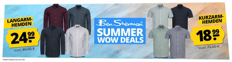 👔 SportSpar: Ben Sherman Kurz  & Langamhemden ab 18,99€ + 5€ Gutschein