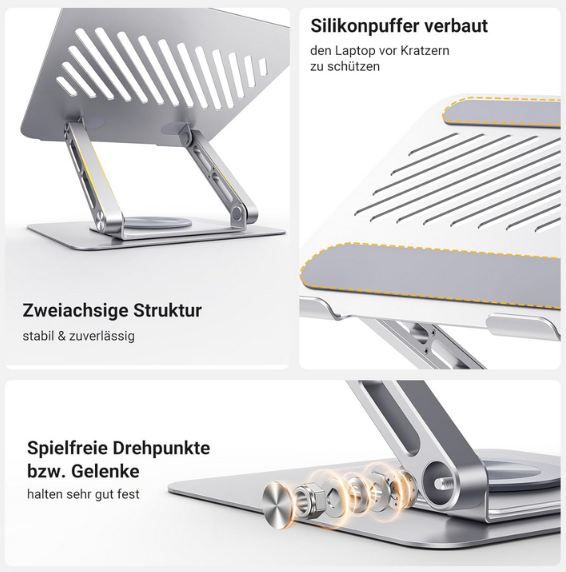 💻 UGREEN Laptop Ständer, 360° Dreh  & Höhenverstellbar für 30,79€ (statt 40€)