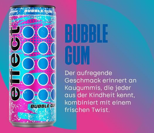 🥤 24er Tray effect Energy Drink Bubble Gum, 0,33L für 16,99€ (statt 24€)   0,71€ pro Dose