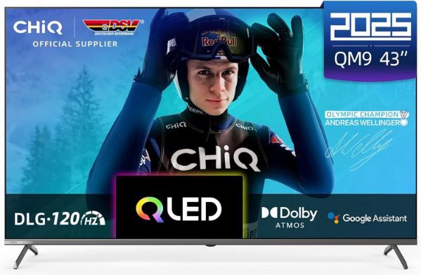 📺 CHIQ U43QM9G 43 4K UHD QLED TV mit 120Hz für 249,99€ (statt 330€)