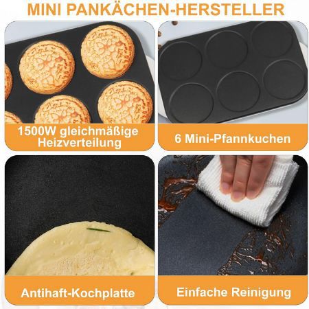 🥞 AEWHALE Crepes Maker mit 6 Pfannen für 25,49€ (statt 51€)