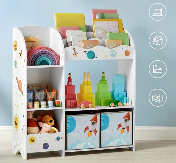 Songmics Kinderzimmerregal mit 2 Aufbewahrungsboxen für 48,39€ (statt 60€)