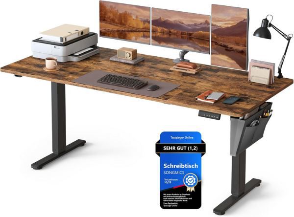 📋 Songmics LSD138K01 Höhenverstellbarer Schreibtisch, 180 x 80cm für 149,99€ (statt 190€)