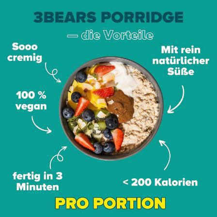 🥣 6er Pack 3Bears Porridge Kerniger Klassiker je 400g für 16,96€ (statt 23€)