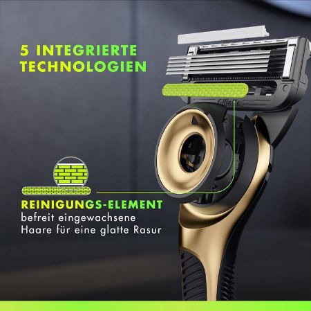 🪒 GilletteLabs Rasierer mit Reinigungs Element Gold Edition für 9,95€ (statt 17€)