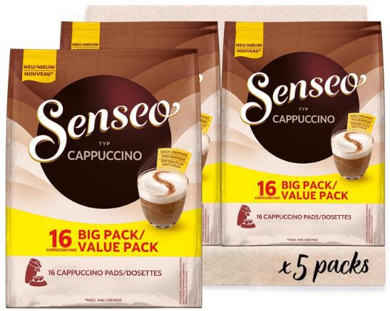 ☕ 5 x 16er Pack Senseo Pads Cappuccino ab 21,65€ (statt 30€)