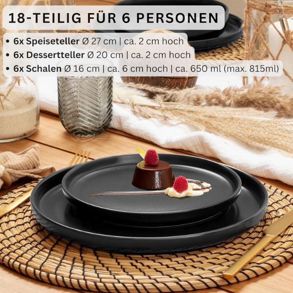 🍽️ Sänger Madeira Steingut Geschirr Set, 18 tlg. für 56,99€ (statt 109€)