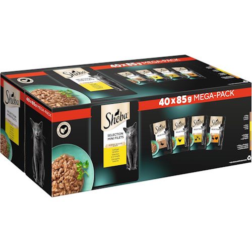 🐈 40 x SHEBA Adult Katzenfutter je 85g Geflügel Variation in Sauce – Nassfutter für14,84€ (statt 18€)