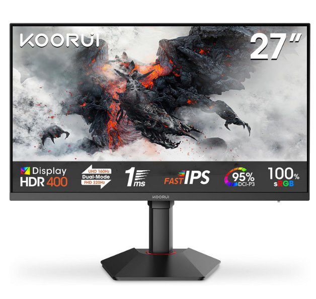 🖥️ KOORUI G2741L – 27 Zoll UHD Gaming Monitor (160Hz) für 349,99€ (statt 400€)