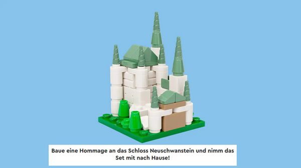 🕌 Gratis Schloss Neuschwanstein bei Bauaktion in LEGO Stores am 01. & 02.08.25